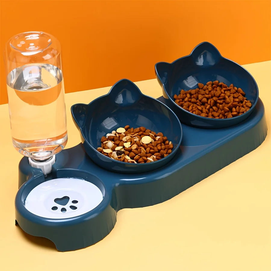 3-in-1 Cat Feeding Bowl