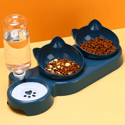 3-in-1 Cat Feeding Bowl