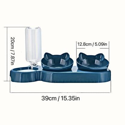 3-in-1 Cat Feeding Bowl