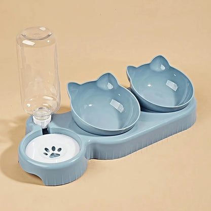 3-in-1 Cat Feeding Bowl