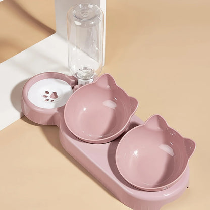 3-in-1 Cat Feeding Bowl