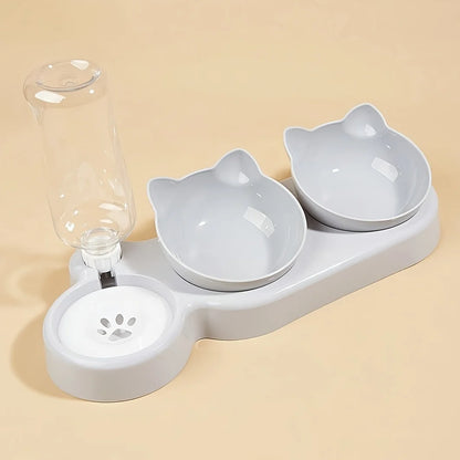 3-in-1 Cat Feeding Bowl