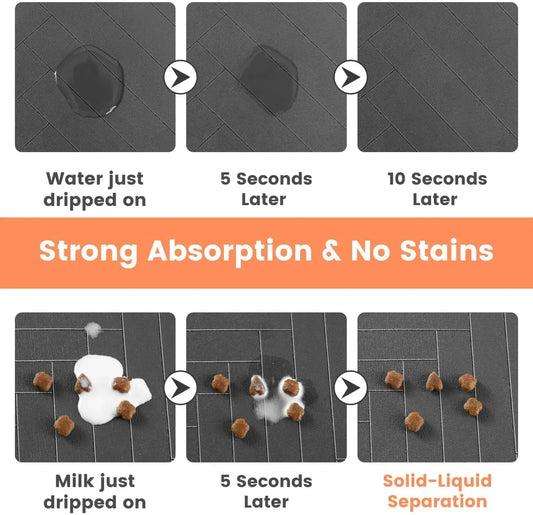 Quick-Dry Pet Feeding Mat