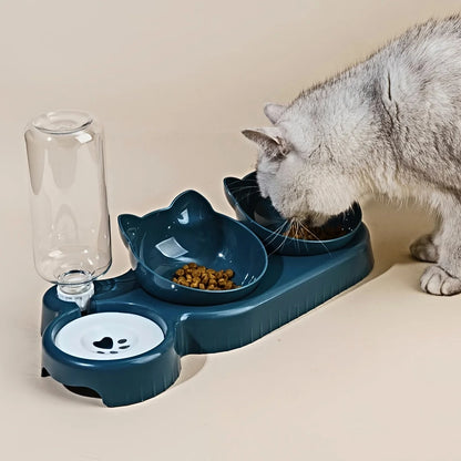 3-in-1 Cat Feeding Bowl