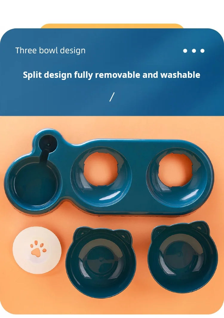 3-in-1 Cat Feeding Bowl