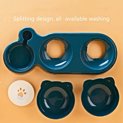 3-in-1 Cat Feeding Bowl